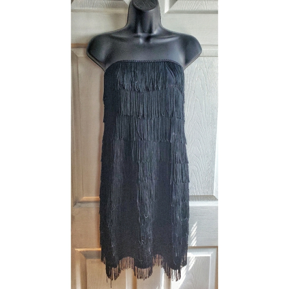 Express Fringe Mini Dress